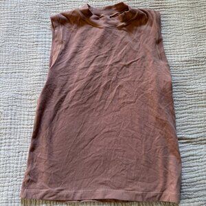 Skims High Neck Cotton Tee Size Medium